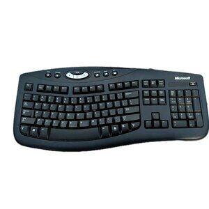 Microsoft Comfort Curve Keyboard 2000 v1.0 USB Wired Ergonomic KU-0459 Tested